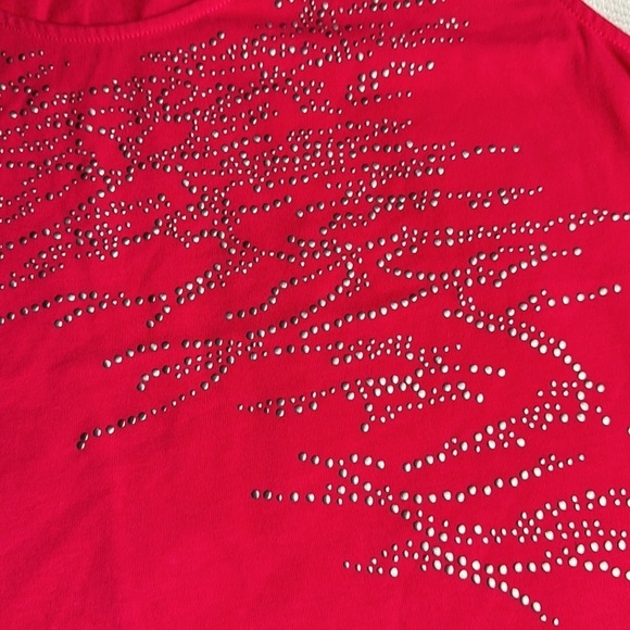 ~3 for $20~ Weekends by Chico’s hot pink metal stud tank top - Picture 2 of 4